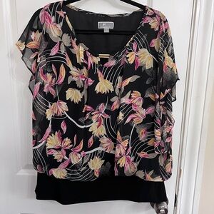 JM Collection Hemmed Blouse